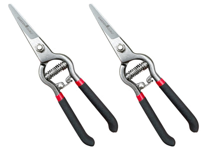 GARDEN GURU Classic Bypass Pruning Shears Clippers – Heavy Duty Forged Steel Garden Pruners – Safety Lock – Non Slip Comfort Grips – Cuts up to 1” Diameter – Professional Bypass Pruners for Gardening