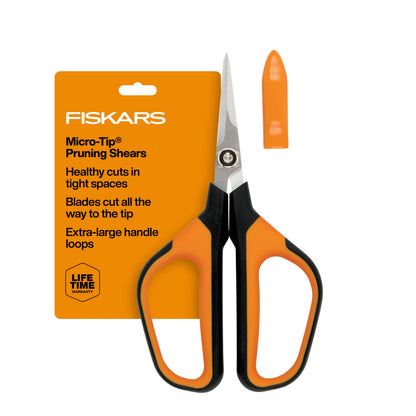 Fiskars 6" Non-Stick Pruning Snips, Resin-Resistant Garden Scissors, 2-Pack