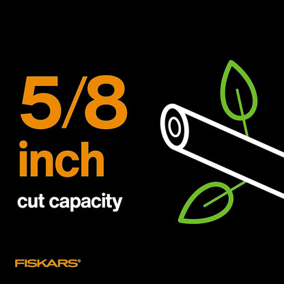 Fiskars SoftGrip Bypass Pruning Shears, 5/8" Cut Capacity Garden Clippers