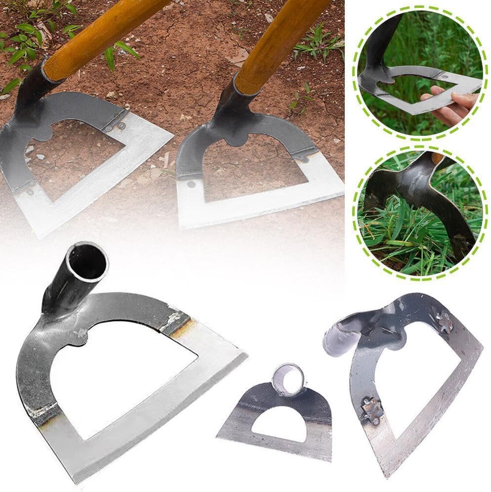 Hollow Garden Hoe - Heavy Duty Triangle Weed Hoes for Gardening, Handheld Weeding Rake Sharp Blade Hand Weeding Tool for Backyard Farming Soil Loosening Tilling and Planting, Tight Spaces (26cm)