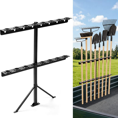 Trailer Tool Racks for Lawn Equipment 8 Hole Truck Shovel Holder