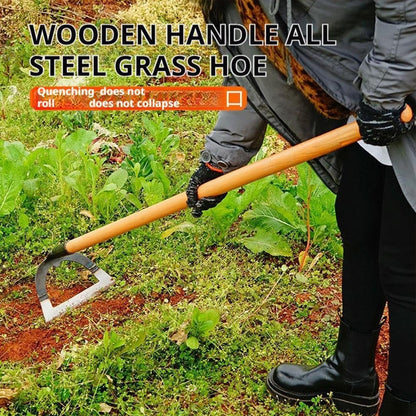 Hollow Garden Hoe - Heavy Duty Triangle Weed Hoes for Gardening, Handheld Weeding Rake Sharp Blade Hand Weeding Tool for Backyard Farming Soil Loosening Tilling and Planting, Tight Spaces (26cm)