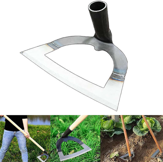 Hollow Garden Hoe - Heavy Duty Triangle Weed Hoes for Gardening, Handheld Weeding Rake Sharp Blade Hand Weeding Tool for Backyard Farming Soil Loosening Tilling and Planting, Tight Spaces (26cm)