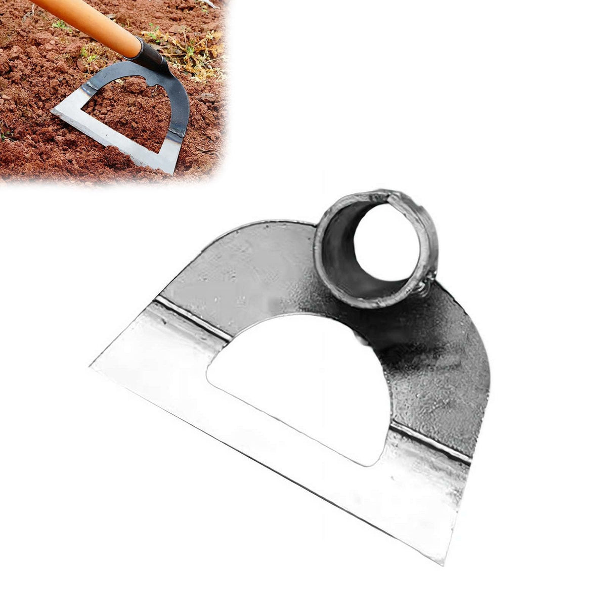 Hollow Garden Hoe - Heavy Duty Triangle Weed Hoes for Gardening, Handheld Weeding Rake Sharp Blade Hand Weeding Tool for Backyard Farming Soil Loosening Tilling and Planting, Tight Spaces (26cm)
