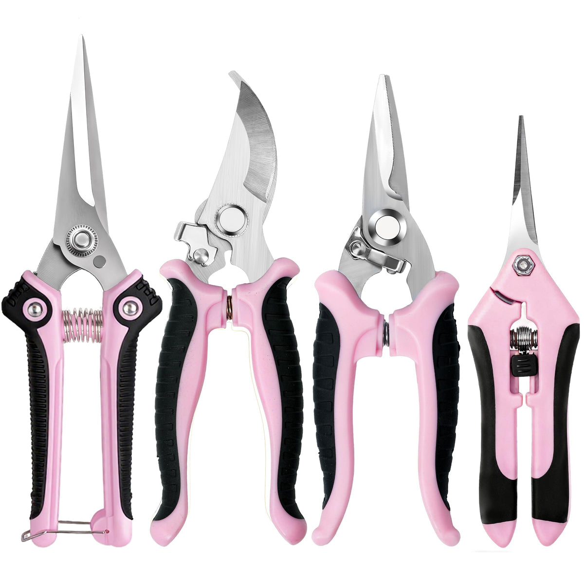 EWPJDK 4 Pack Garden Pruning Shears Scissors Clippers Stainless Steel