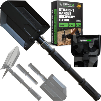 Rhino USA Folding Survival Shovel with Pick - Military Entrenching Tool
