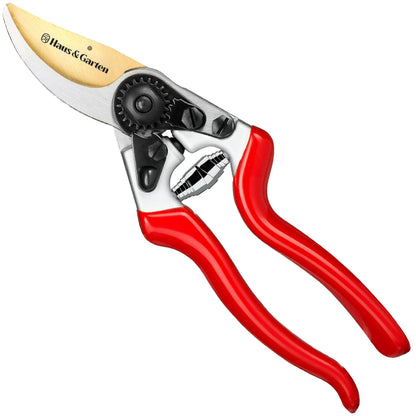 Haus & Garten ForgedPRO 8.75" Heavy Duty Professional Titanium Bypass Pruning Shears - Use As Pruners, Garden Shears, Handheld Pruning Shears For Gardening, Clippers, Garden Scissors, Pruner Tool
