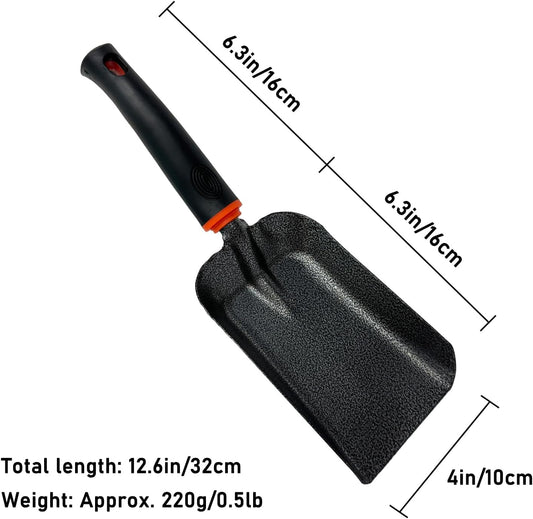 SoloWilder Charcoal Scoop (Manganese Steel) Grill Shovel for Fireplace Fir Pit Ash Shovel 12.66inch