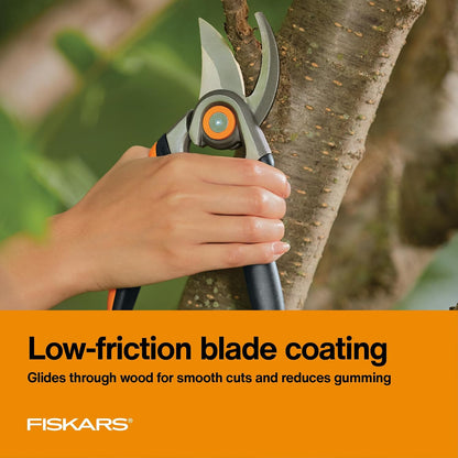 Fiskars Forged Steel Bypass Pruning Shears, 1" Cut Capacity Garden Clippers