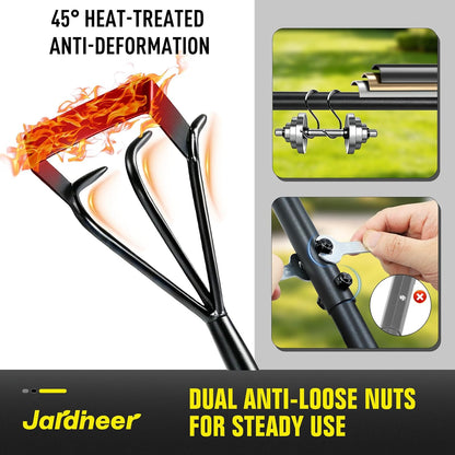 Jardineer 2-in-1 Hoe and Cultivator Long Handle, Garden Hoe for Weeding