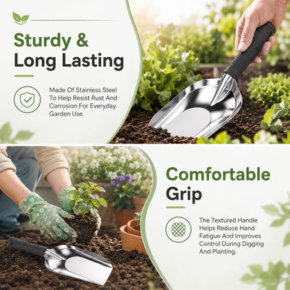 Fibrace Small Shovels for Gardening Transplanter Trowel Soil Scoop