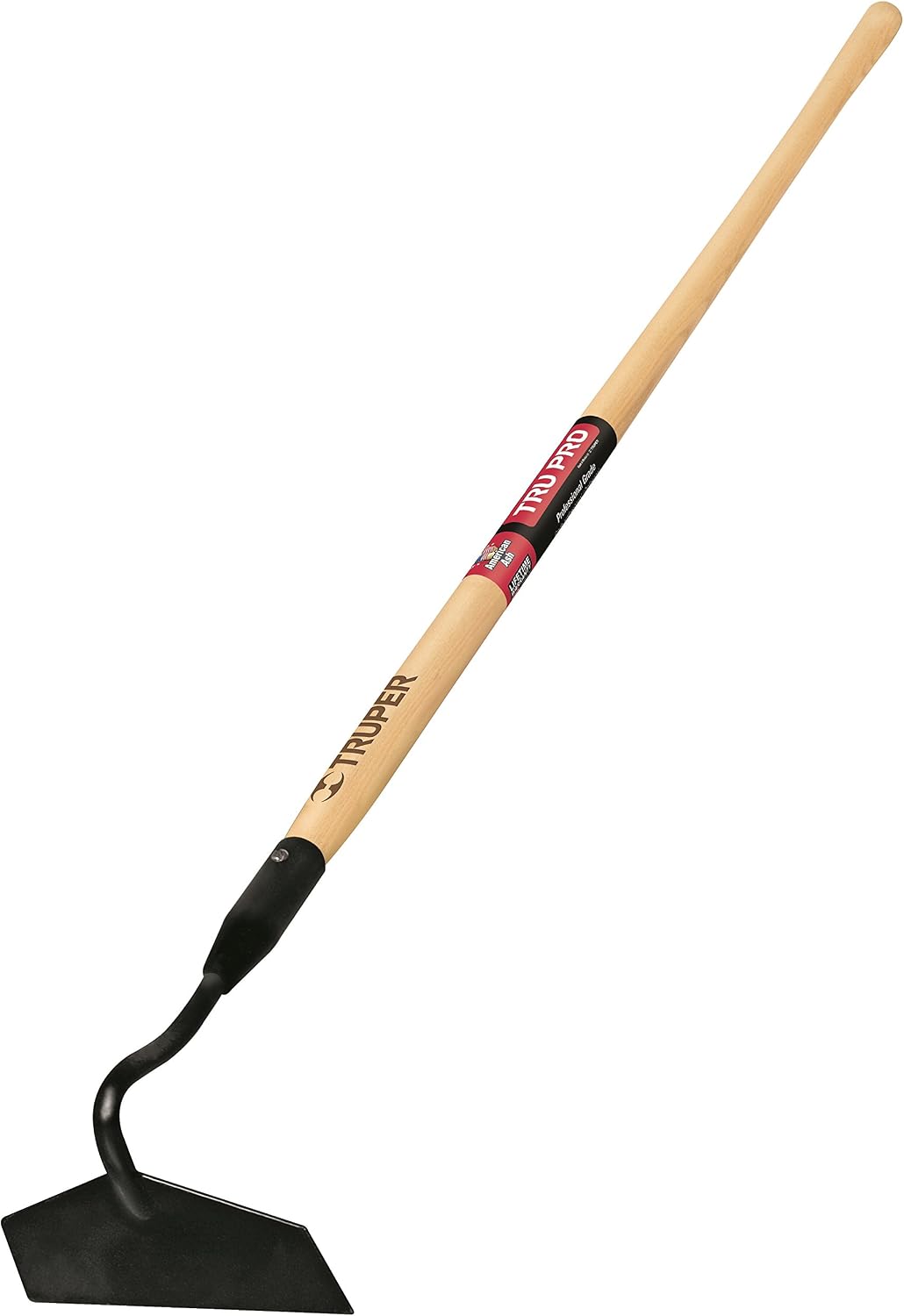 Truper 32405 Tru Tough Forged Garden Hoe, 6-Inch Head, Fiberglass Handle, 10-Inch Grip