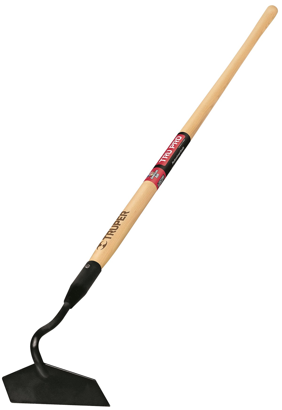 Truper 32405 Tru Tough Forged Garden Hoe, 6-Inch Head, Fiberglass Handle, 10-Inch Grip