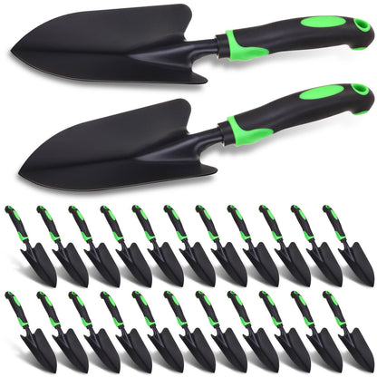 Product Image Yaocom Garden Shovel Aluminum Alloy Heavy Duty Trowel Garden Tool Small Shovels for Digging Metal Hand Trowel Spade with Soft TPR Handle for Lawn Yard Farm Home Shop Planting(12 Pcs)