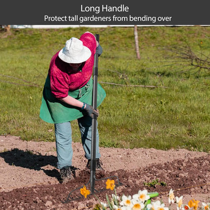 Bow Rake, 17 Prongs Leaf RakeThatch Rake for Lawn,63 Inch Long Handle Yard Rock Rake for Gardening,Detachable Heavy Duty Metal Garden Rake for Loosening Soil, Leveling Lawn, Leaves Cleaning