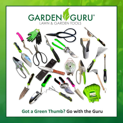 Garden Guru Heavy Duty Garden Trowel Hand Shovel for Gardening – Strong Carbon Steel Hand Trowel with Ergonomic Non-Slip Handle – Perfect for Digging, Planting, Transplanting, and Cutting Roots
