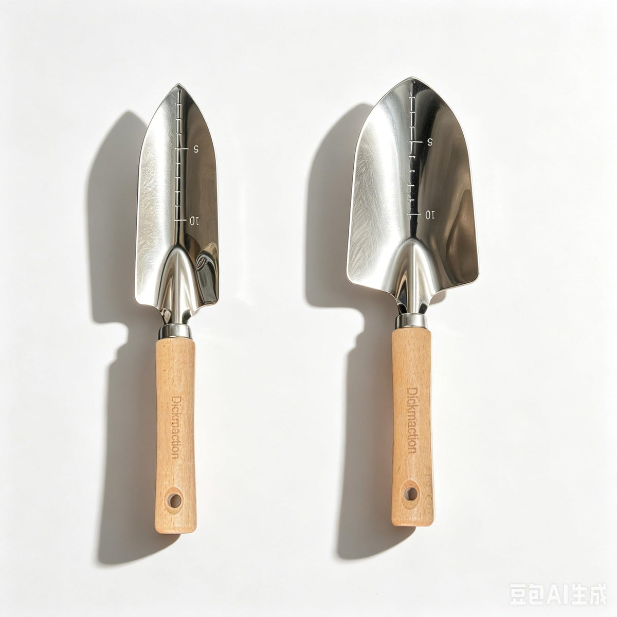 2 Pack Garden Trowel Set Stainless Steel Hand Shovel with Measurement Marks for Digging Planting and Transplanting Garden Work