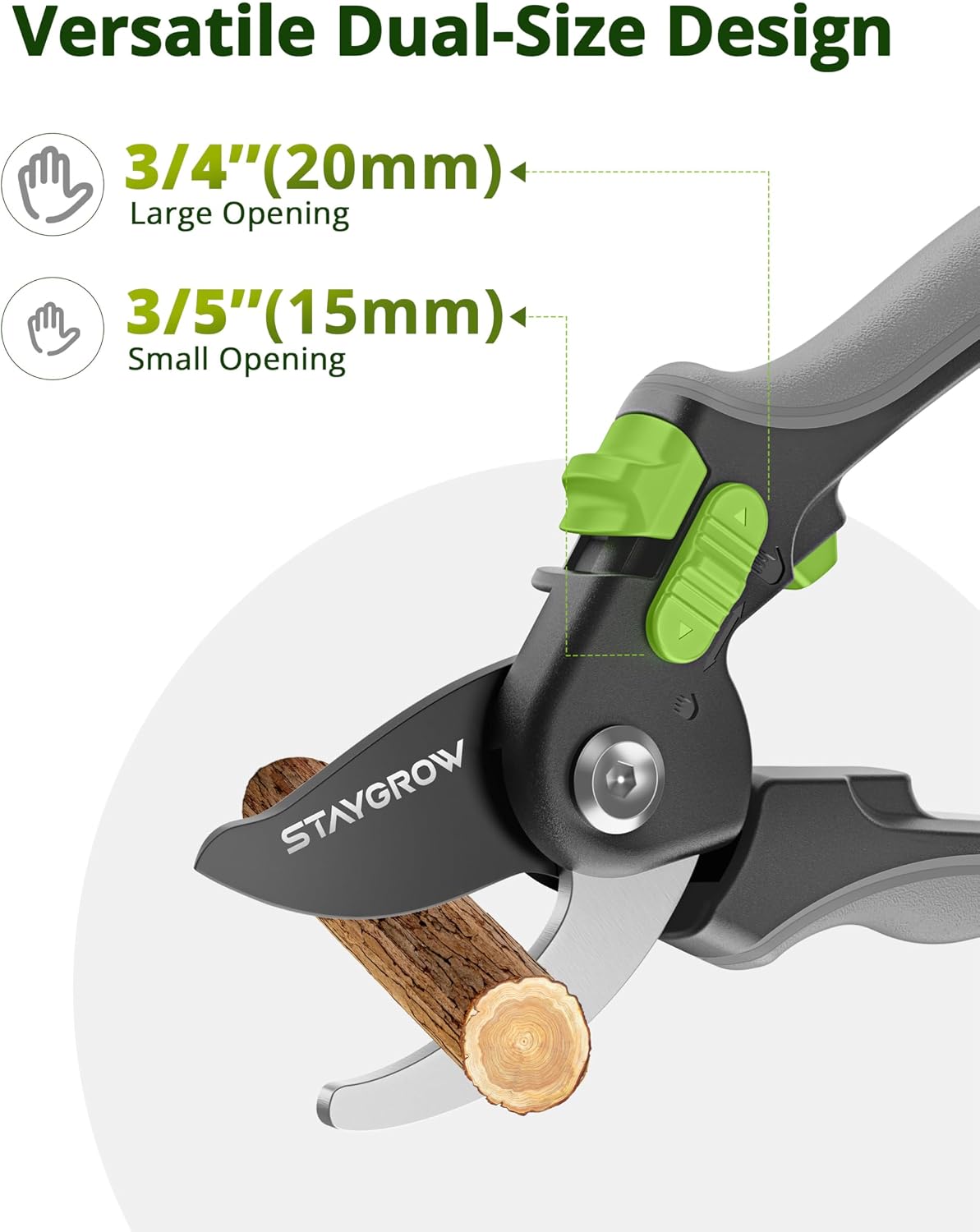 8.5" Pruning Shears for Gardening SK5 Sharp Garden Shears