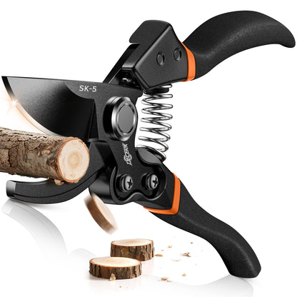DECERK® 8.5" Professional Pruning Shears, Effortlessly Prunes 3/4" Branches