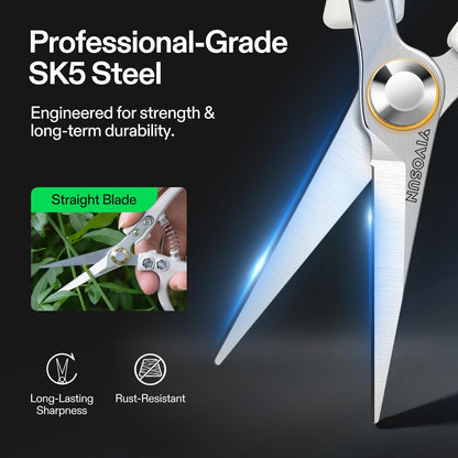 VIVOSUN Pruning Shears for Gardening, Q-Shaped Garden Scissors for Plants