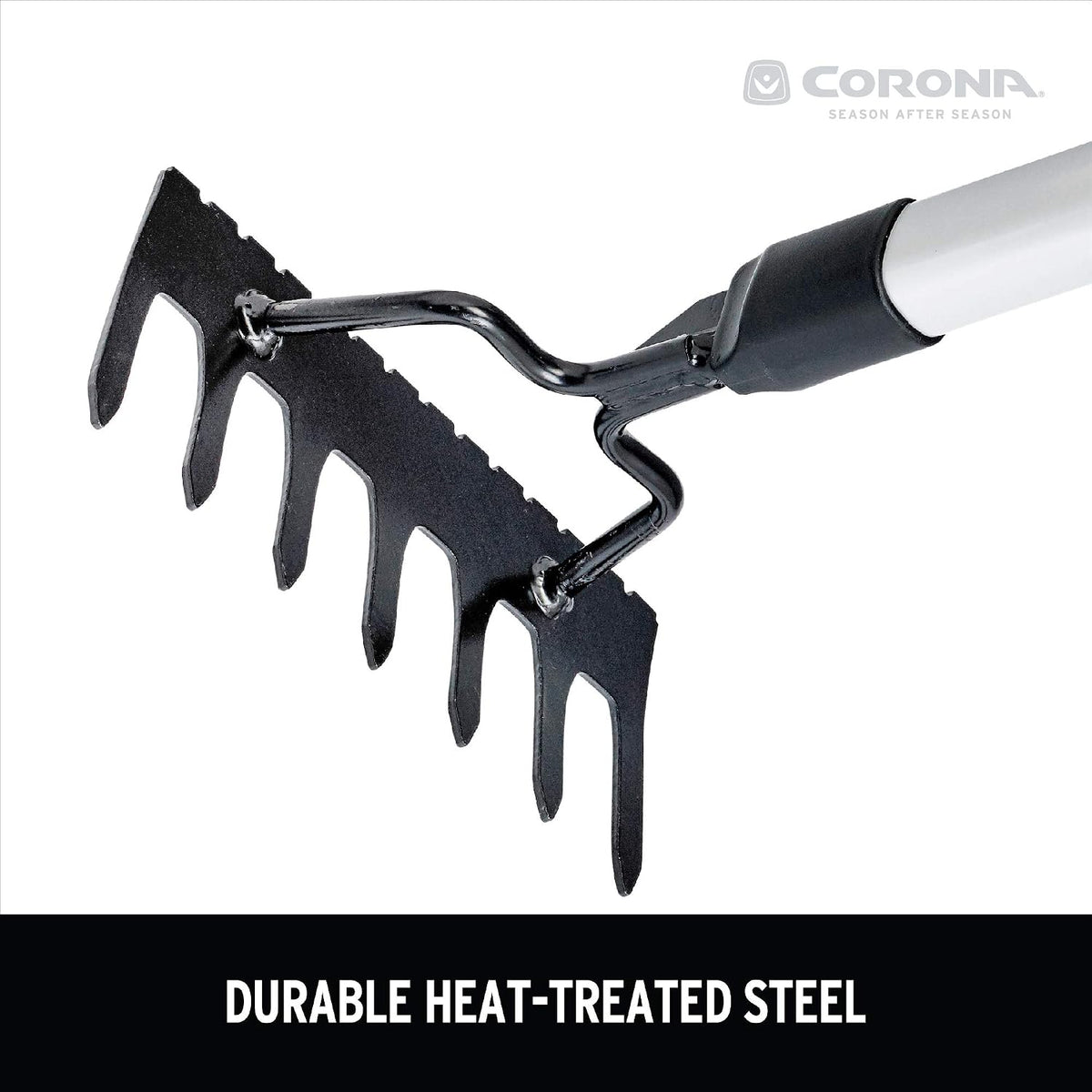 Corona Tools GT 3234 Reach 7-Tine Extended Rake, Silver,RED,Black