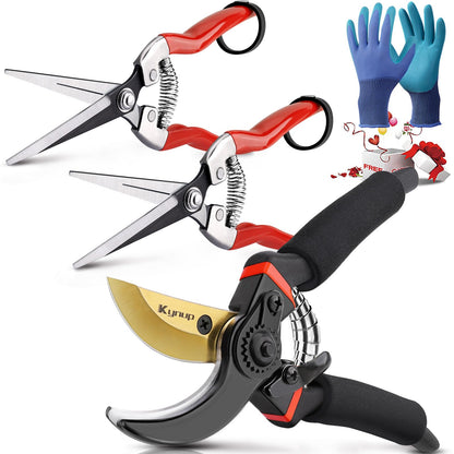 Kynup Pruning Shears, Heavy Duty Garden Shears with SK5 Japanese Steel