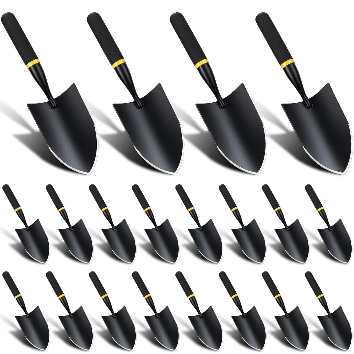 8 Pcs Garden Trowel with Resin Rubberized Handle, Narrow Shovels