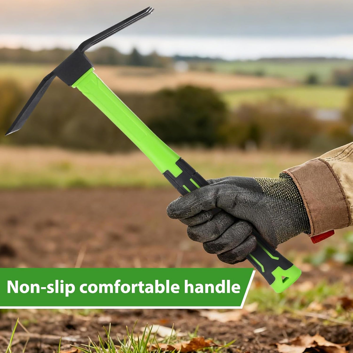 Garden Hand Hoe and Cultivator Rake for Weeding, 1.5lb