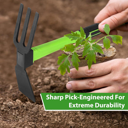 Garden Hand Hoe and Cultivator Rake for Weeding, 1.5lb