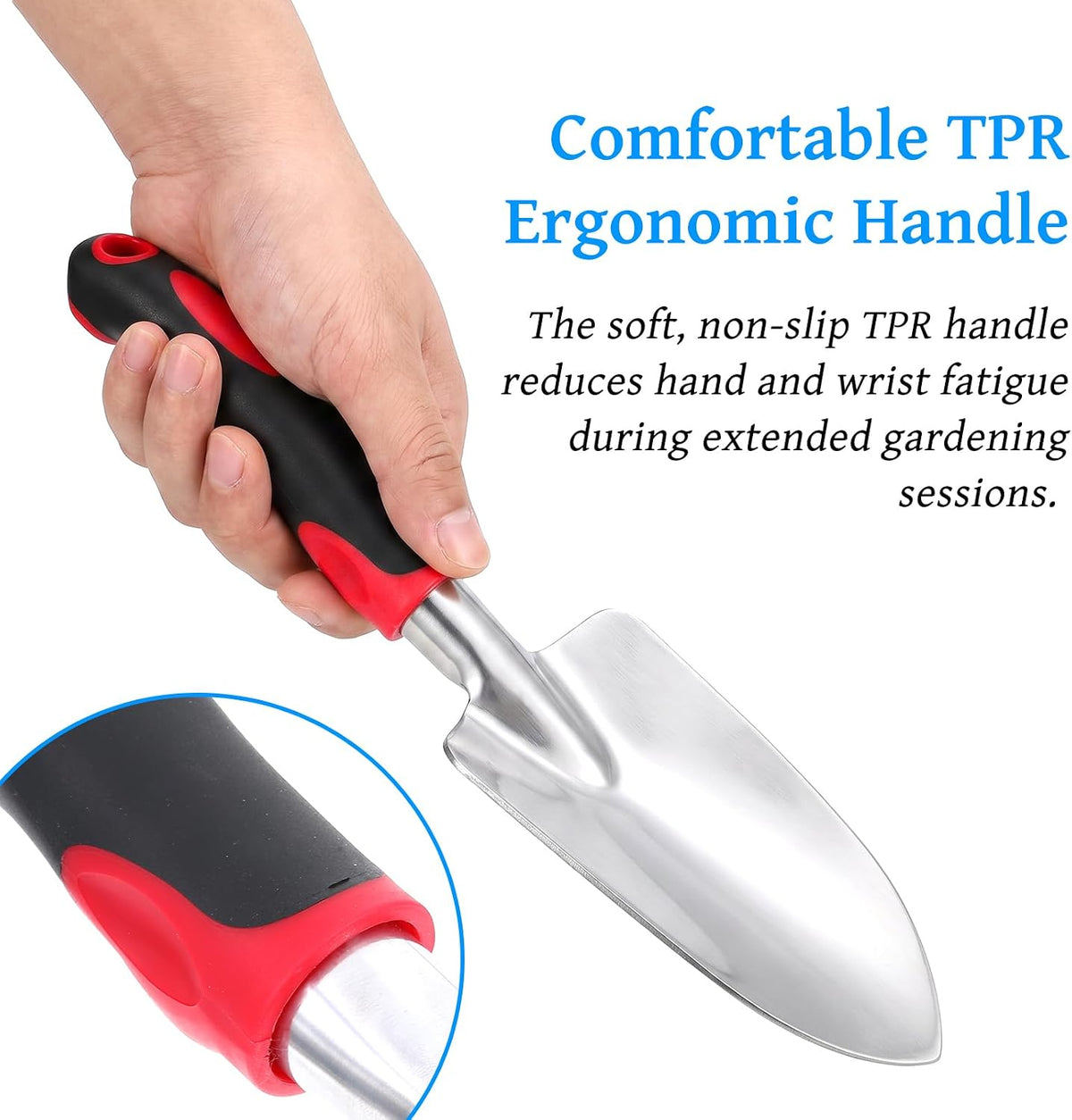 10 Pack Garden Hand Trowel, Aluminum Alloy Heavy Duty Small Shovel Set for Digging, Weeding & Transplanting, Ergonomic Non-Slip TPR Handle, Rustproof Metal Hand Spade for Lawn Yard Farm Planting