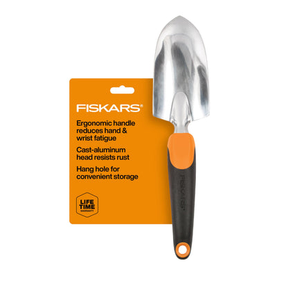 Fiskars Ergo Garden Trowel, Heavy Duty Hand Tool for Digging and Planting