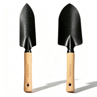2 Pack Garden Trowel Set Stainless Steel Hand Shovel with Measurement Marks for Digging Planting and Transplanting Garden Work