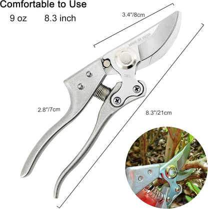 TONMA 8.1" Pruning Shears, Made in Japan, Garden Scissors & Clippers, TP-1