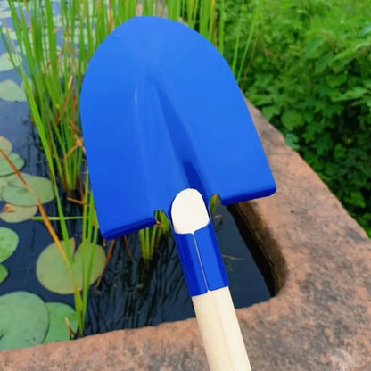 Wooden Handle Garden Shovel, 70cm Sharp Metal Digging Spade for Gardening Camping Outdoor, Random Color