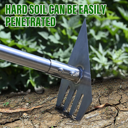 BARAYSTUS Garden Hoe Heavy Duty, Adjustable Long Handle Weeding Tool
