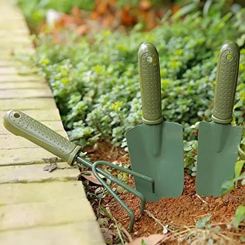 Alloy Garden Digging Shovel, Anti-Slip Plastic Handle Gardening Trowel for Lawn Planting