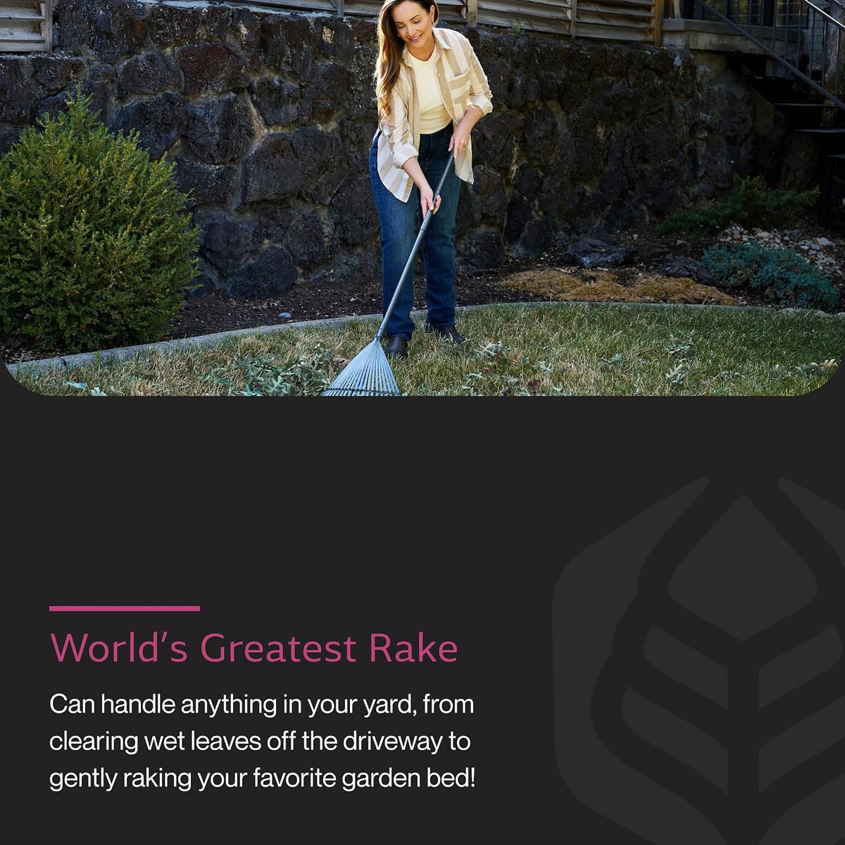 Yard Butler World's Greatest Leaf Rake, Durable Steel Design ILT-20