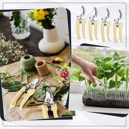 Chumia 30 Pack Garden Shears Flower Clippers for Plant Cutting, Beige