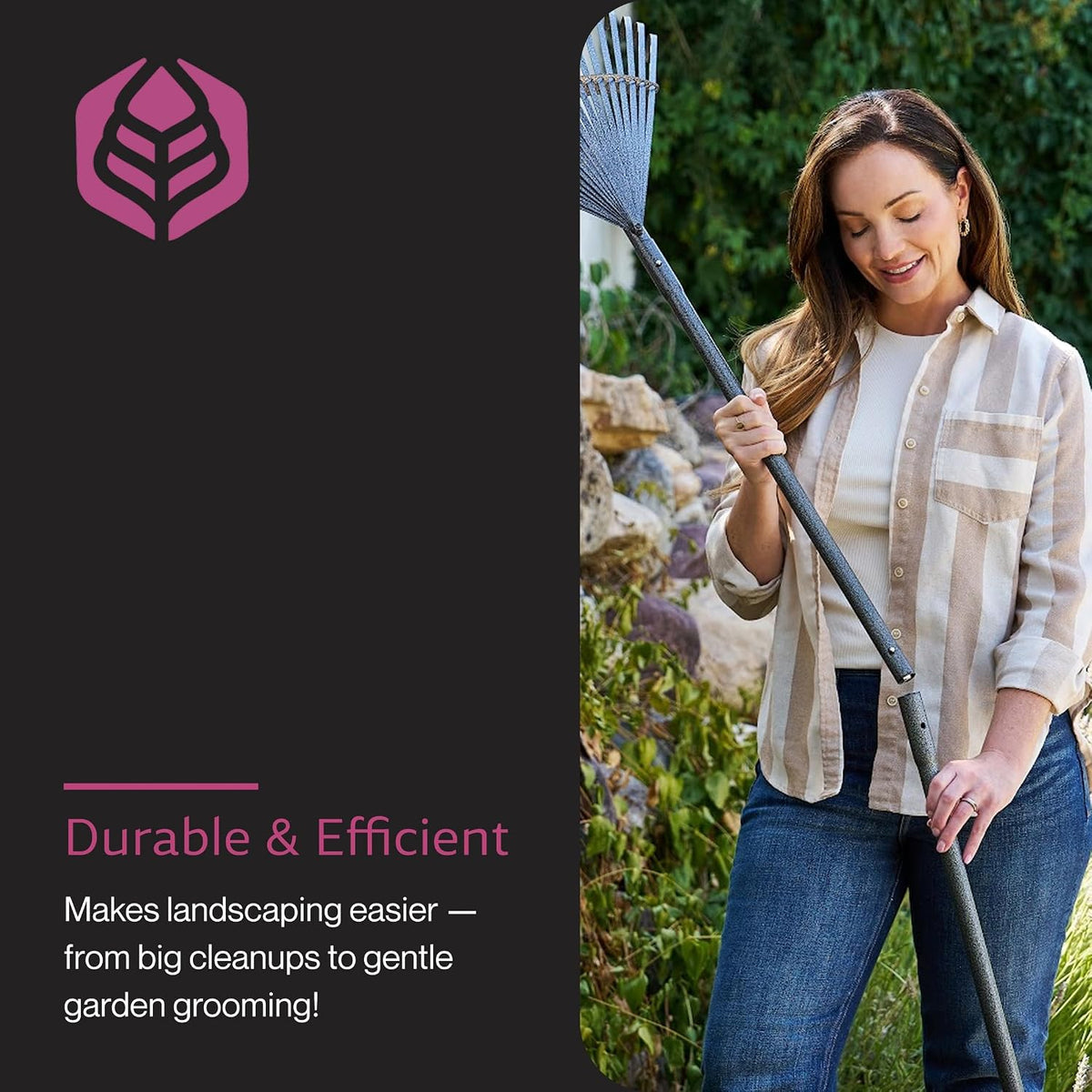 Yard Butler World's Greatest Leaf Rake, Durable Steel Design ILT-20