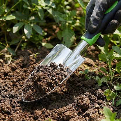 10 Pcs Garden Shovel Aluminum Alloy Heavy Duty Trowel Garden Tool Small Shovels for Digging Metal Hand Trowel Spade with Soft Handle for Lawn Yard Farm Home Shop Planting