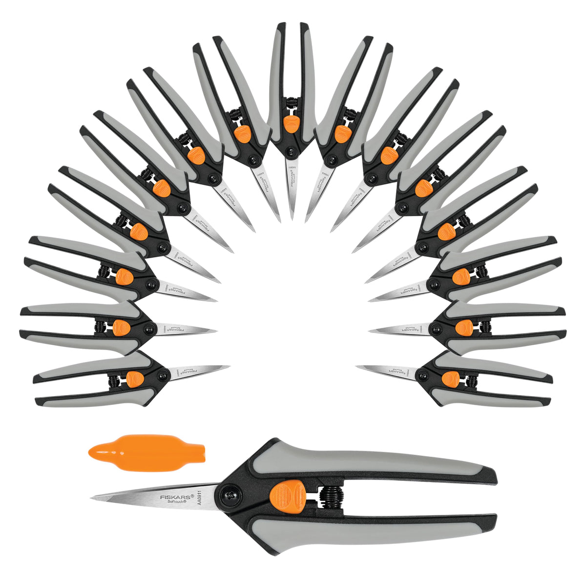 Fiskars 6" Steel Micro-Tip Pruning Scissors, Garden Snips for Small Plants