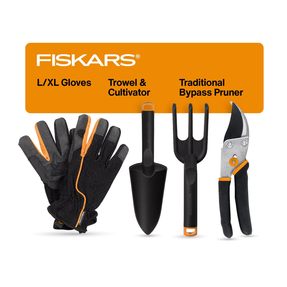Fiskars SoftGrip Bypass Pruning Shears, 5/8” Cut Capacity Garden Clippers