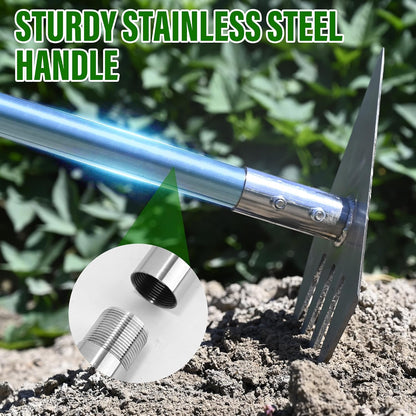 BARAYSTUS Garden Hoe Heavy Duty, Adjustable Long Handle Weeding Tool