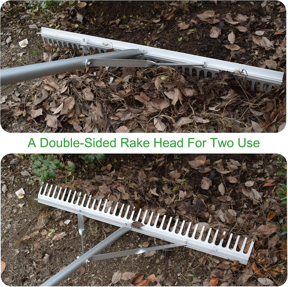 Landscape Rake, 36" Head Aluminum Lake Weed Rake for Lawns Lake Garden Pond