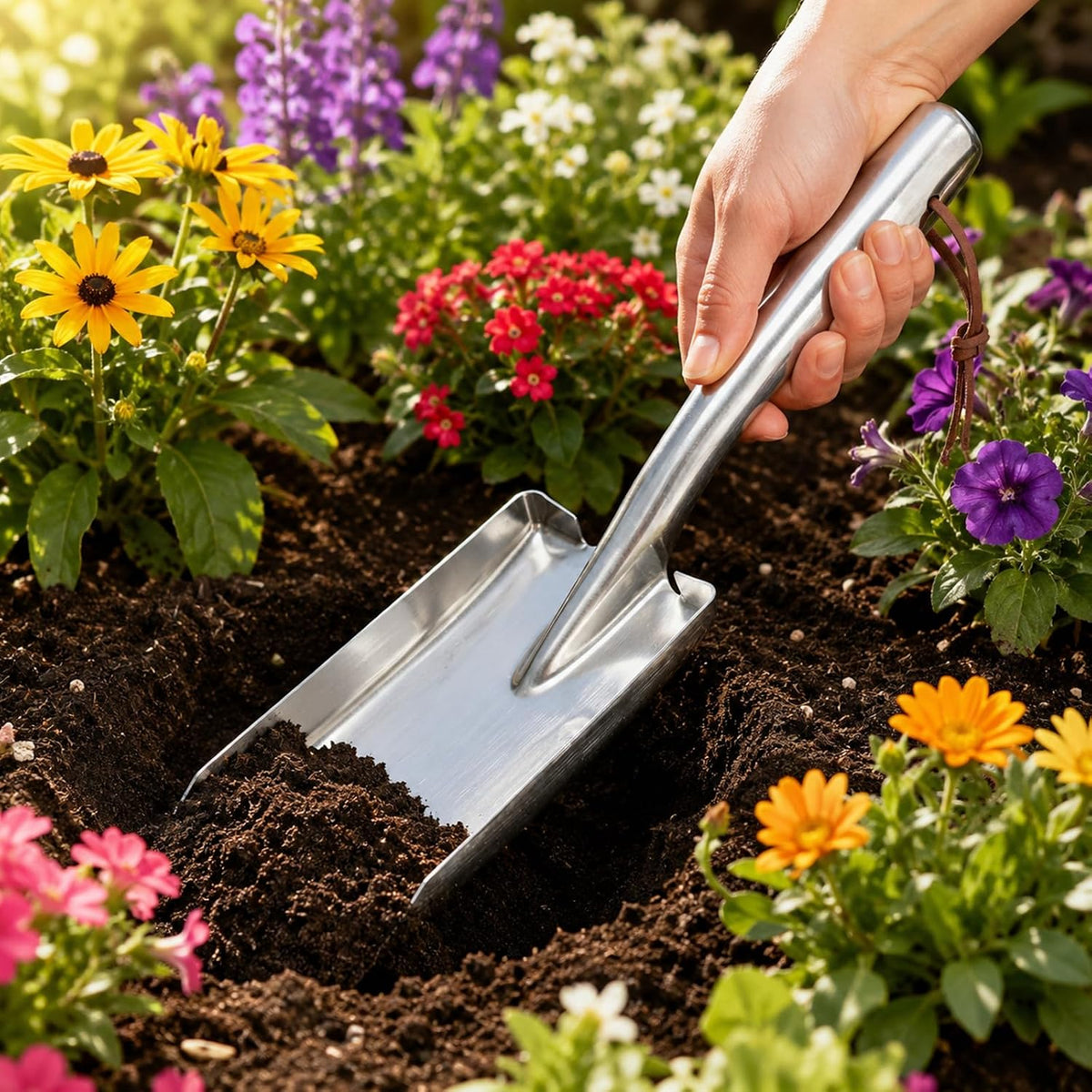 Small Garden Shovel, Gardening Hand Trowel, Stainless Steel Garden Tool