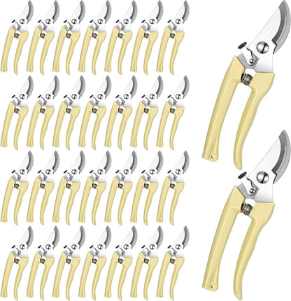 Chumia 30 Pack Garden Shears Flower Clippers for Plant Cutting, Beige