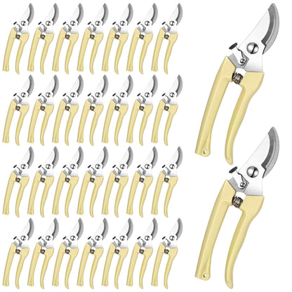 Chumia 30 Pack Garden Shears Flower Clippers for Plant Cutting, Beige