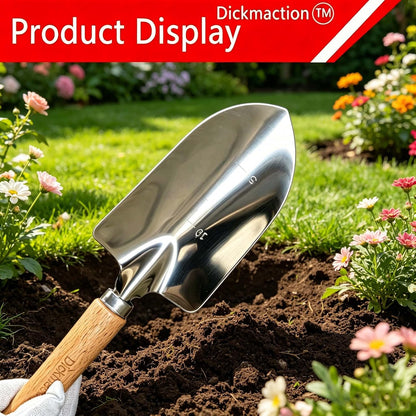2 Pack Garden Trowel Set Stainless Steel Hand Shovel with Measurement Marks for Digging Planting and Transplanting Garden Work