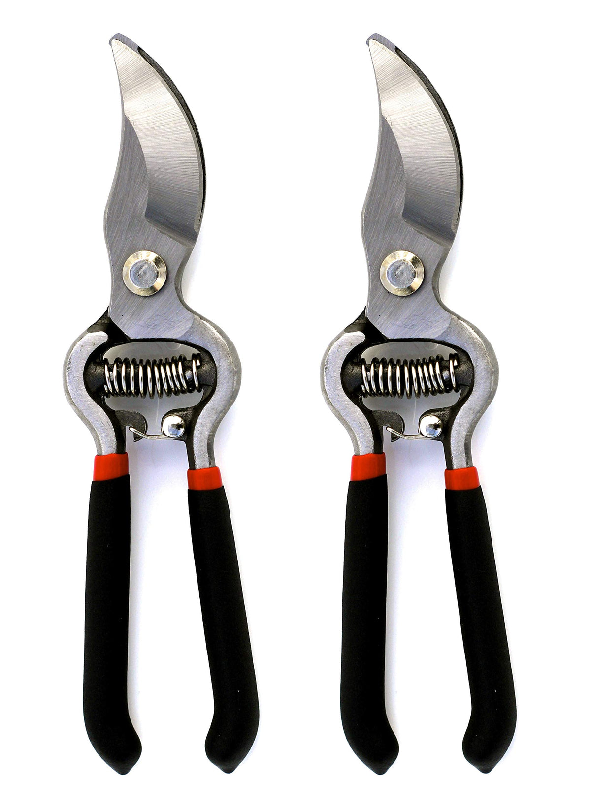GARDEN GURU Classic Bypass Pruning Shears Clippers – Heavy Duty Forged Steel Garden Pruners – Safety Lock – Non Slip Comfort Grips – Cuts up to 1” Diameter – Professional Bypass Pruners for Gardening