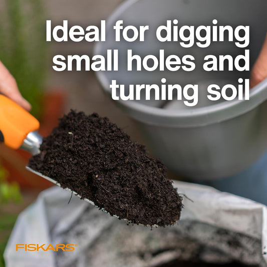 Fiskars Ergo Garden Trowel, Heavy Duty Hand Tool for Digging and Planting